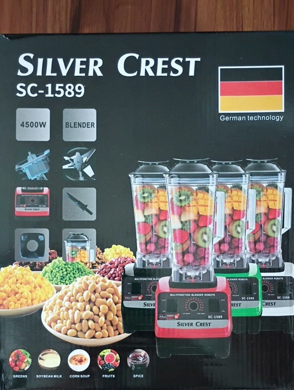 SC-1589 Red Countertop Multifunction Blender